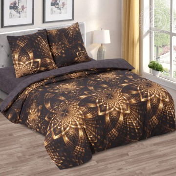 «Андромеда» (DE LUXE) постельное белье Поплин 2-х спальный с евро